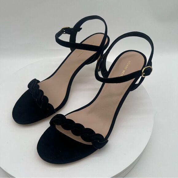 New! STUART WEITZMAN Women's Twistie Stiletto 75 Sandal Black Size 9 - Picture 4 of 9